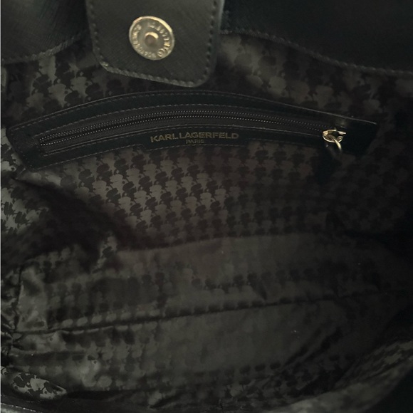 Karl Lagerfeld Black Tote Bag with Yellow Taxi Design - Picture 5 of 5